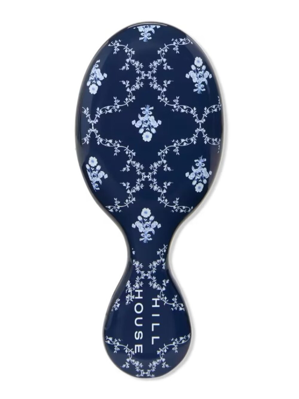 💙 Wet Brush x Hill House Mini Detangler Brush Navy Trellis Blue White Lace